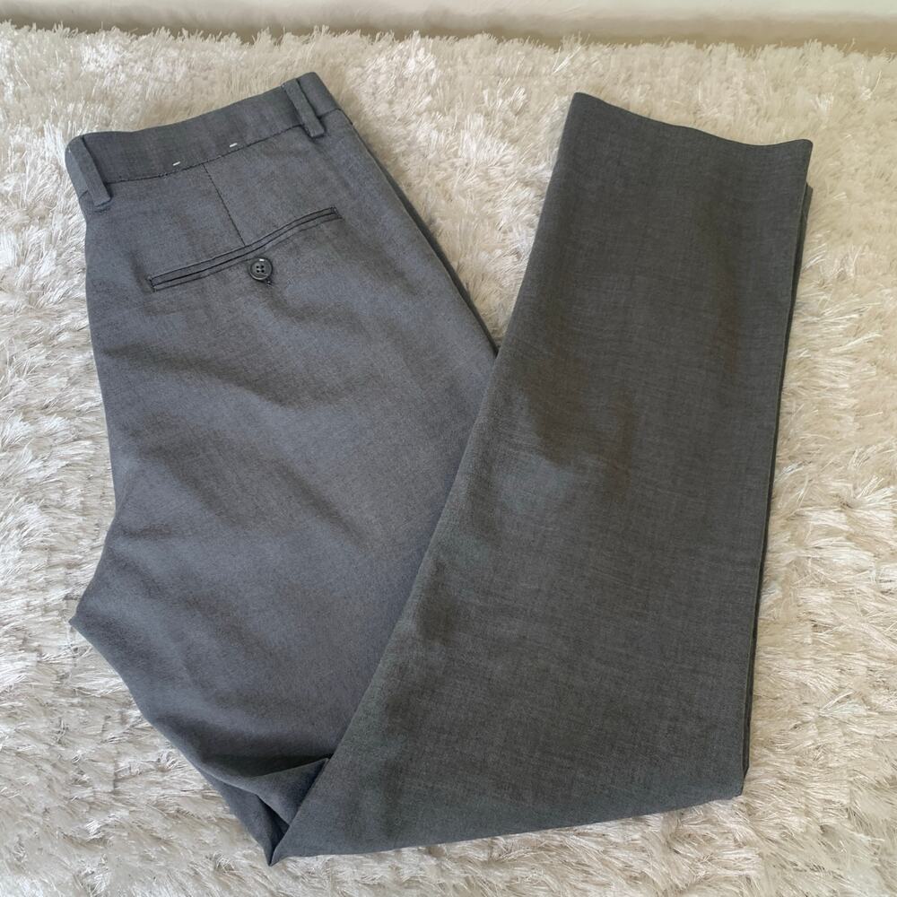 Express Gray Suit Pants Rayon Wool Blend Sz 32 x 32 Slim